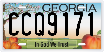 GA license plate CCQ9171