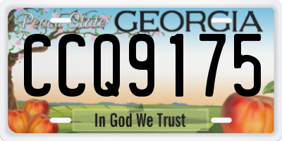 GA license plate CCQ9175