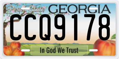 GA license plate CCQ9178