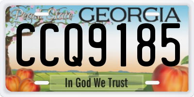 GA license plate CCQ9185