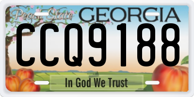 GA license plate CCQ9188