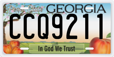 GA license plate CCQ9211