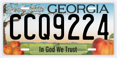 GA license plate CCQ9224