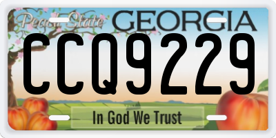 GA license plate CCQ9229