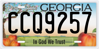 GA license plate CCQ9257
