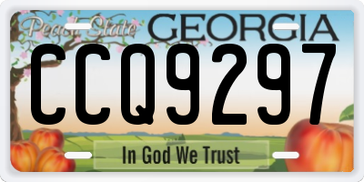 GA license plate CCQ9297