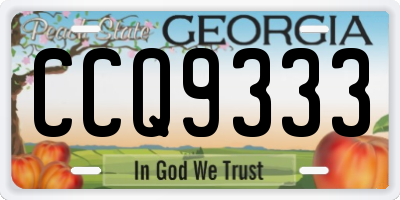 GA license plate CCQ9333