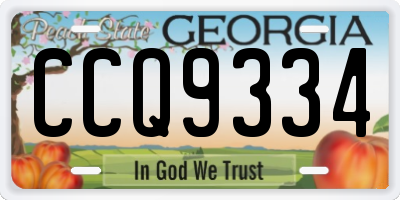 GA license plate CCQ9334