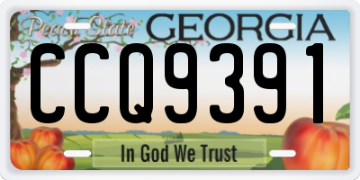 GA license plate CCQ9391