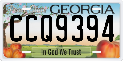 GA license plate CCQ9394