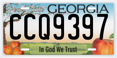 GA license plate CCQ9397