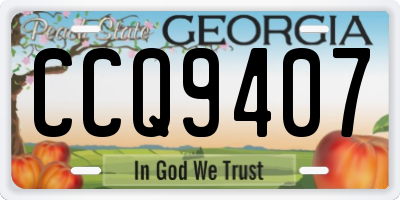 GA license plate CCQ9407
