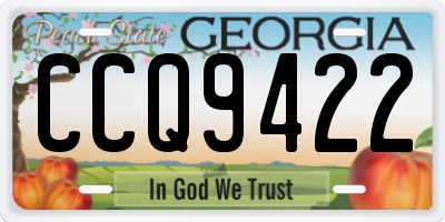 GA license plate CCQ9422