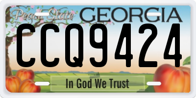 GA license plate CCQ9424