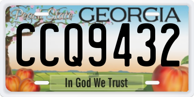 GA license plate CCQ9432