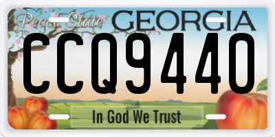 GA license plate CCQ9440