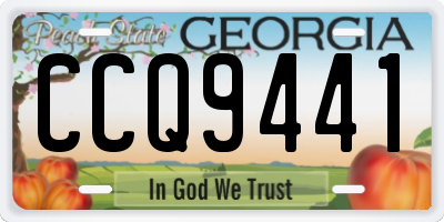 GA license plate CCQ9441