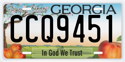 GA license plate CCQ9451
