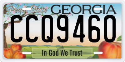 GA license plate CCQ9460