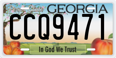 GA license plate CCQ9471