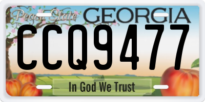GA license plate CCQ9477
