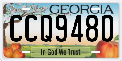 GA license plate CCQ9480