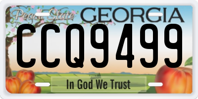 GA license plate CCQ9499