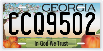 GA license plate CCQ9502