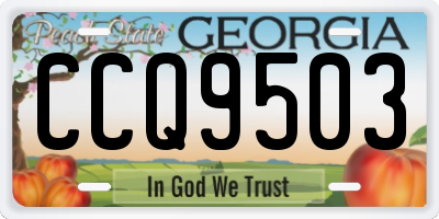 GA license plate CCQ9503