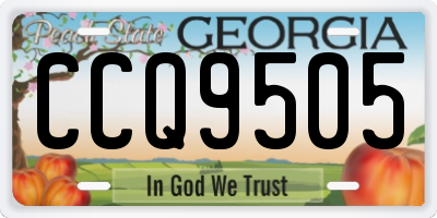GA license plate CCQ9505