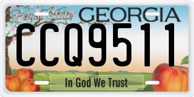 GA license plate CCQ9511