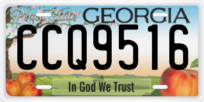 GA license plate CCQ9516
