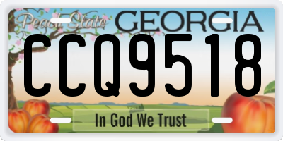 GA license plate CCQ9518