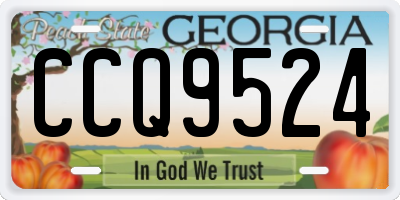 GA license plate CCQ9524