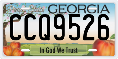 GA license plate CCQ9526