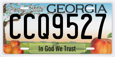 GA license plate CCQ9527