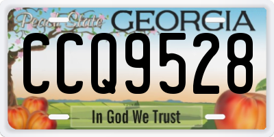 GA license plate CCQ9528