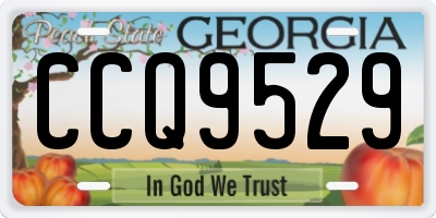 GA license plate CCQ9529