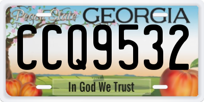 GA license plate CCQ9532