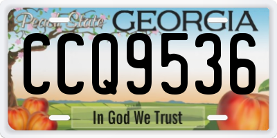GA license plate CCQ9536