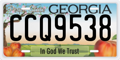 GA license plate CCQ9538