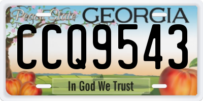 GA license plate CCQ9543