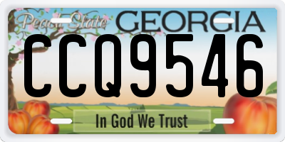 GA license plate CCQ9546