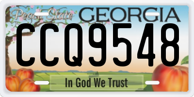 GA license plate CCQ9548