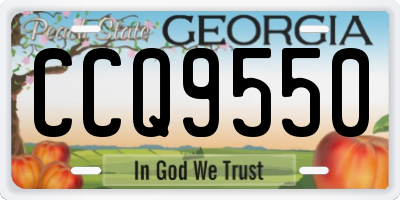 GA license plate CCQ9550