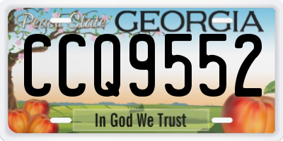 GA license plate CCQ9552