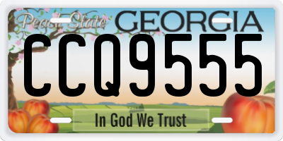 GA license plate CCQ9555