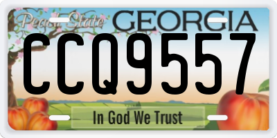 GA license plate CCQ9557