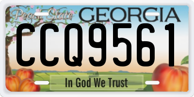 GA license plate CCQ9561