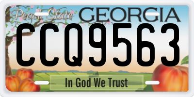 GA license plate CCQ9563